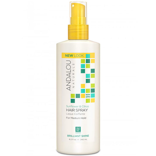Sunflower & Citrus Brilliant Shine Hair Spray, 8.2 oz, Andalou Naturals